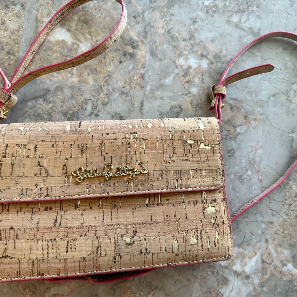 Lilly Pulitzer crossbody cork bag